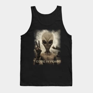 Alien I come in peace Tank Top